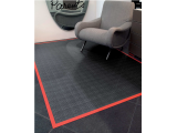 Alfombra Vinilica  Q-Carpet Frame Rojo/Negro